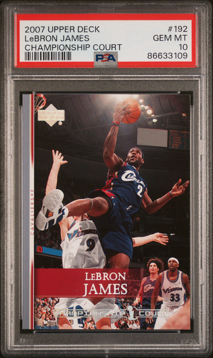 2007 Upper Deck #192 Lebron James Championship Court PSA 10