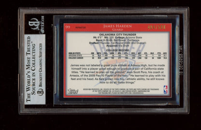 2009-10 Topps #99 James Harden Chrome Refractors #/500 BGS 9