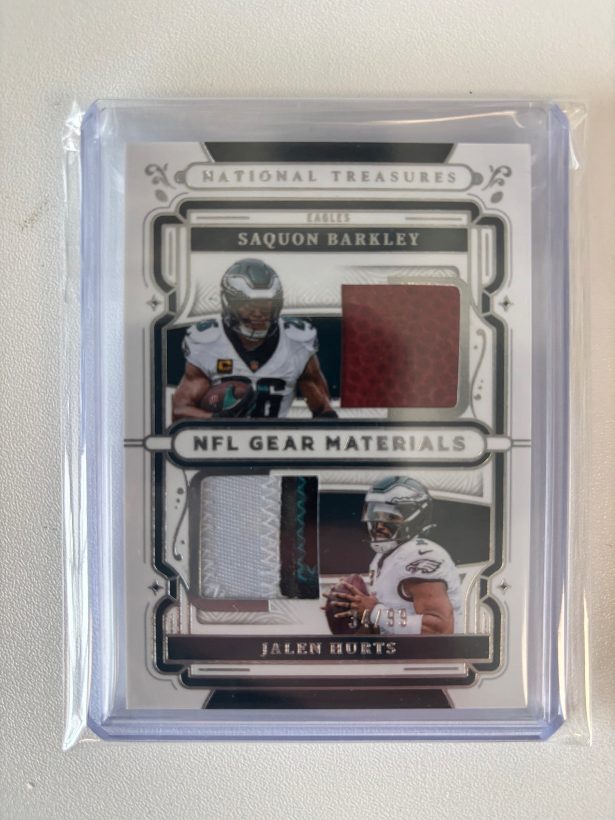 2025 Panini National Treasures Saquon Barkley / Jalen Hurts Patch
 /99