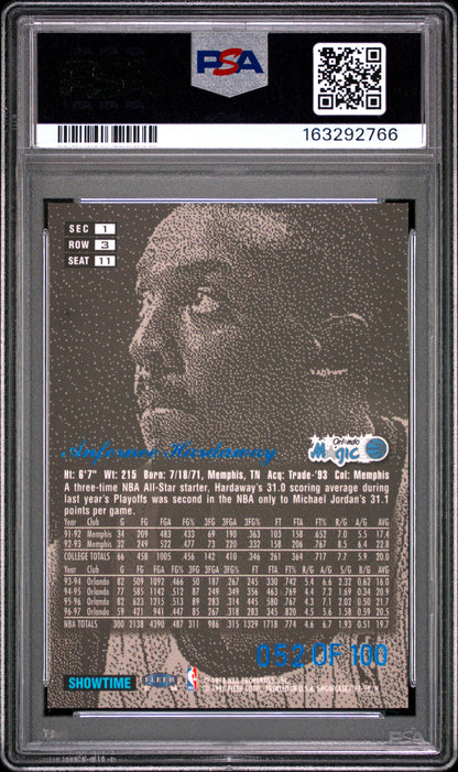 1997 Flair Showcase Legacy Collection #11 Anfernee Hardaway Legacy Row 3 PSA 7