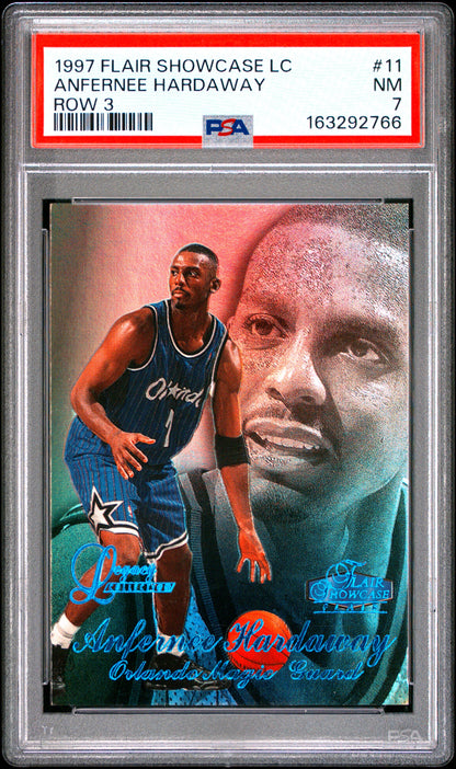 1997 Flair Showcase Legacy Collection #11 Anfernee Hardaway Legacy Row 3 PSA 7