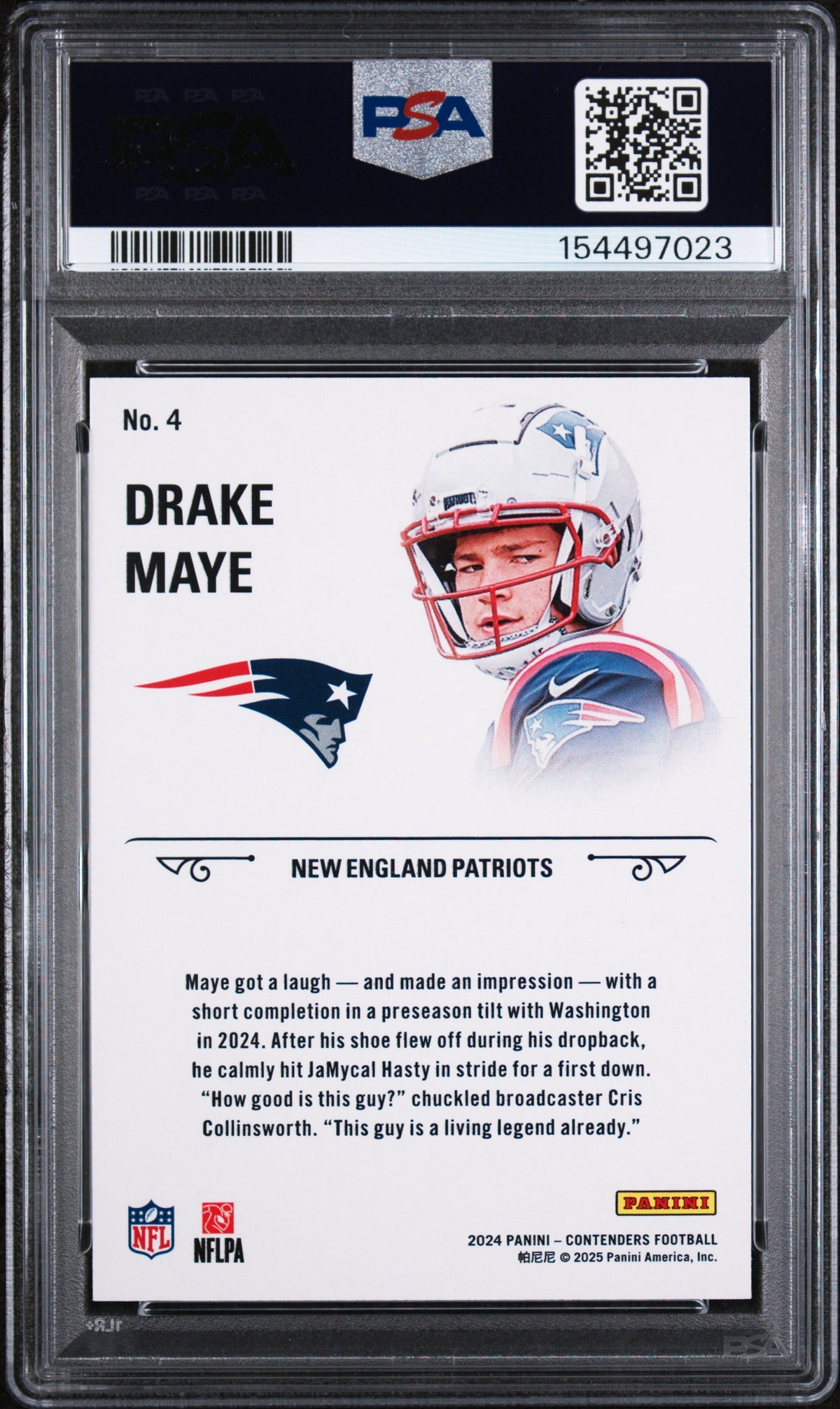 2024 Panini Contenders Rookie Stallions #4 Drake Maye PSA 10