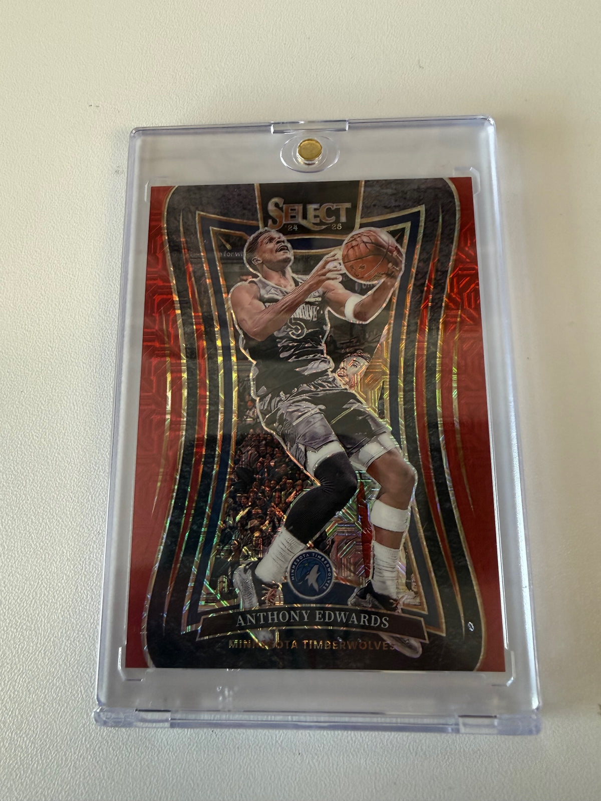 2024-25 Panini Select #365 Anthony Edwards Red Mojo Prizm #/20