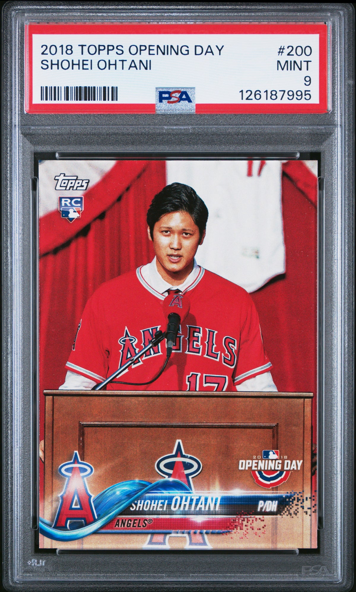 2018 Topps Opening Day #200 Shohei Ohtani PSA 9