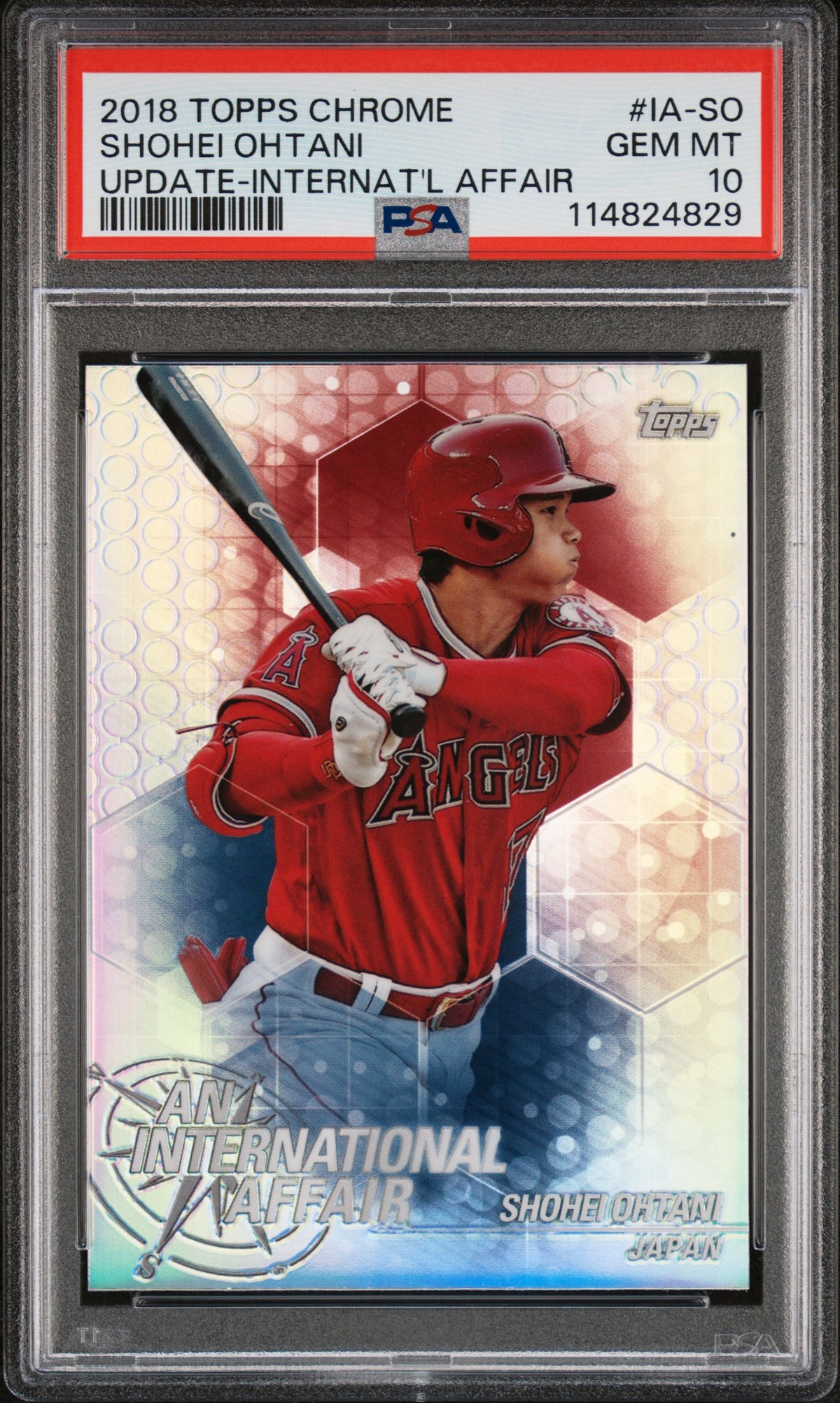 2018 Topps Chrome Update INT Affair #IA-SO Shohei Ohtani PSA 10