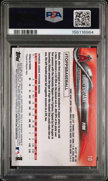 2018 Topps New Era #10 Shohei Ohtani PSA 9