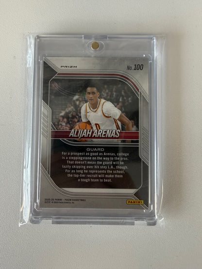 2025-26 Panini Prizm #100 Alijah Arenas Tiger Stripe Prizm