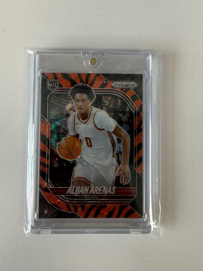 2025-26 Panini Prizm #100 Alijah Arenas Tiger Stripe Prizm