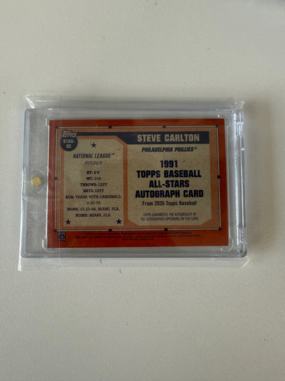 2026 Topps #91AS-SC Steve Carlton All-Stars Autographs Blue #/150