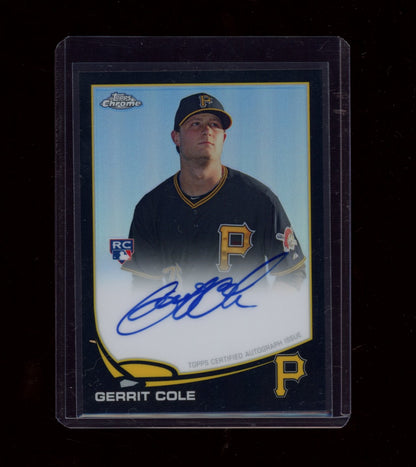 2013 Topps Chrome #GC Gerrit Cole Rookie Autographs Black Refractors #/100