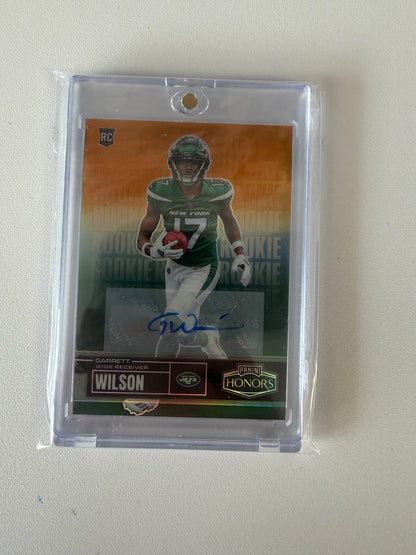 2022 Panini Honors #69 Garrett Wilson Signatures Orange #/25