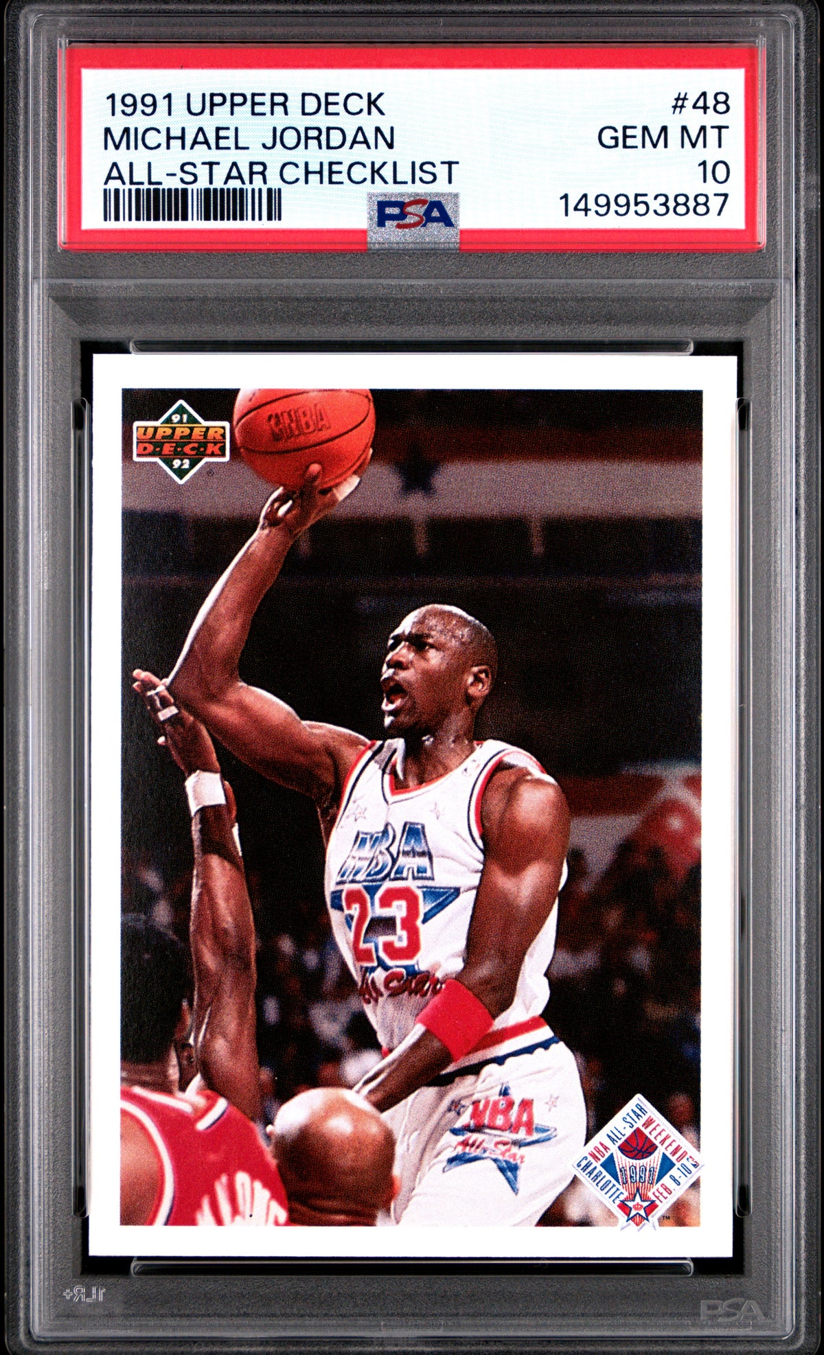 1991 Upper Deck #48 Michael Jordan All-Star Checklist PSA 10