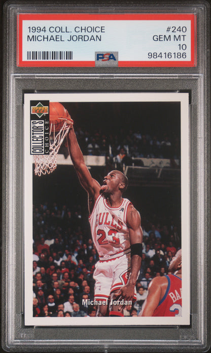 1994 Collector'S Choice #240 Michael Jordan PSA 10