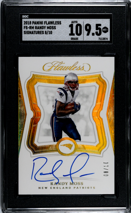 2018 Panini Flawless #FS-RM Randy Moss Sigs. /10 SGC 9.5