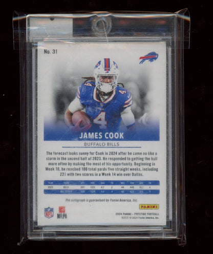 2024 Panini Prestige #31 James Cook Xtra Points Signatures Premium