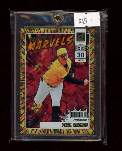 2025 Donruss #1 Paul Skenes Diamond Marvels Orange Ice #/75