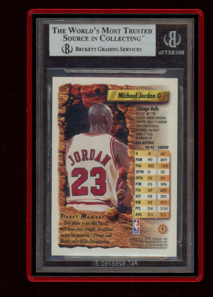 1993-94 Finest #1 Michael Jordan Refractor BGS 9