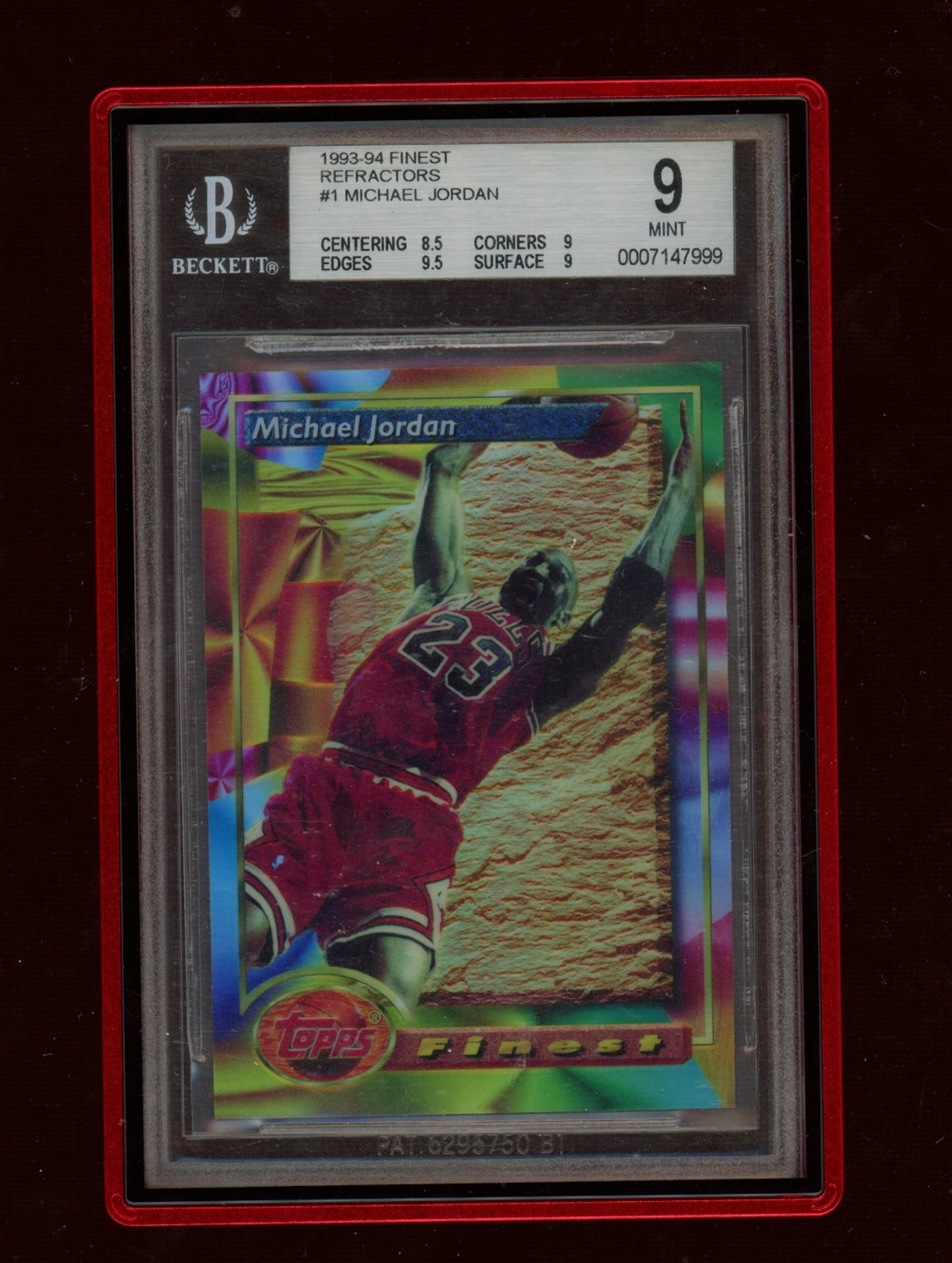 1993-94 Finest #1 Michael Jordan Refractor BGS 9