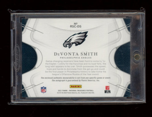 2021 National Treasures #RSC-DS DeVonta Smith NFL Gear RP #/49
