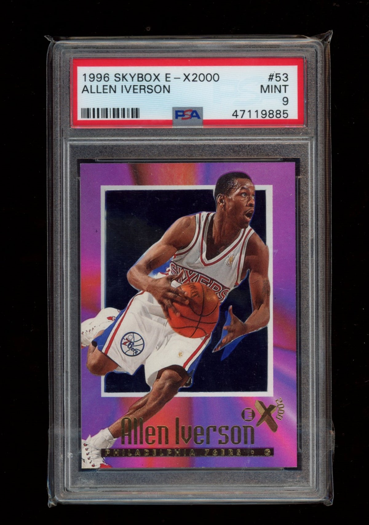 1996 Skybox E-X2000 #53 Allen Iverson PSA 9