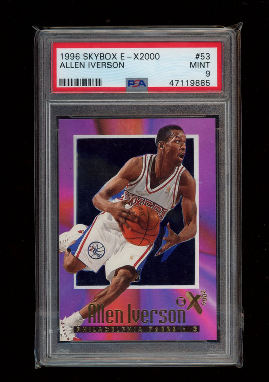 1996 Skybox E-X2000 #53 Allen Iverson PSA 9