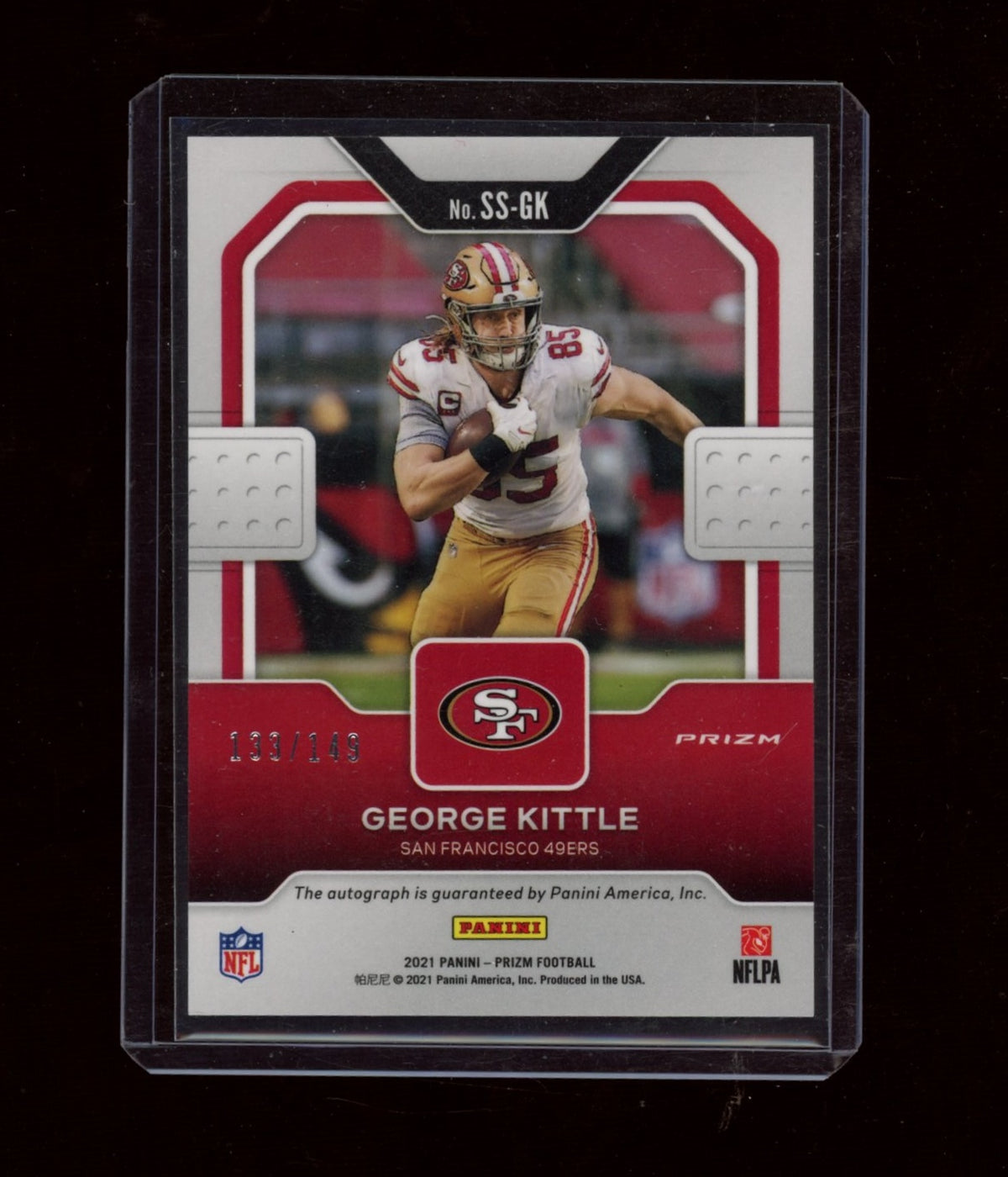 2021 Panini Prizm #SS-GK George Kittle Sensational Signatures #/149