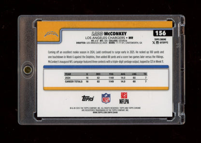 2025 Topps Chrome Sapphire Edition #156 Ladd McConkey Red Sapphire #/5