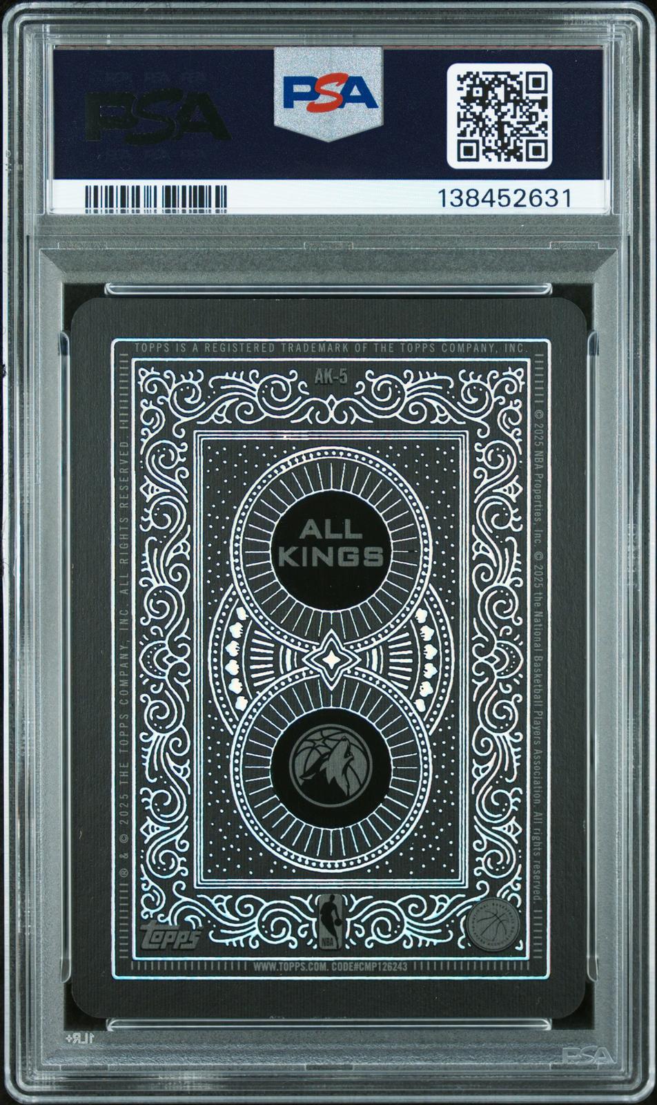 2025 Topps All Kings #AK-5 Anthony Edwards PSA 10
