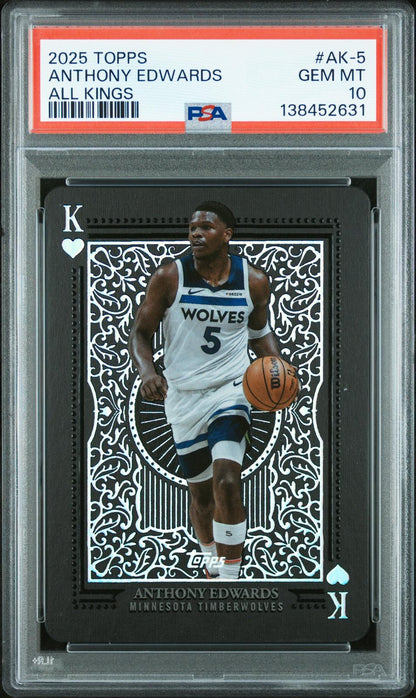 2025 Topps All Kings #AK-5 Anthony Edwards PSA 10
