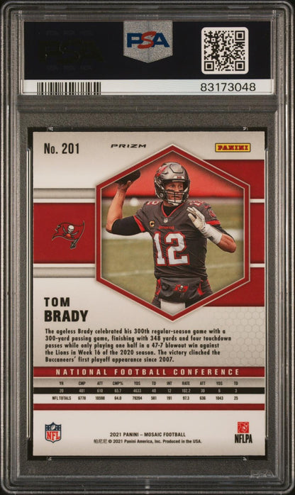 2021 Panini Mosaic #201 Tom Brady Genesis PSA 10