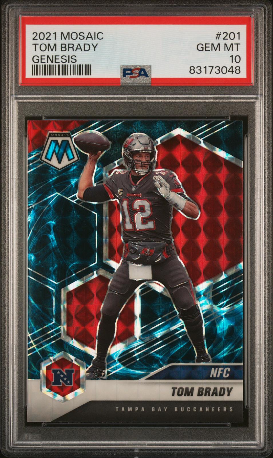 2021 Panini Mosaic #201 Tom Brady Genesis PSA 10