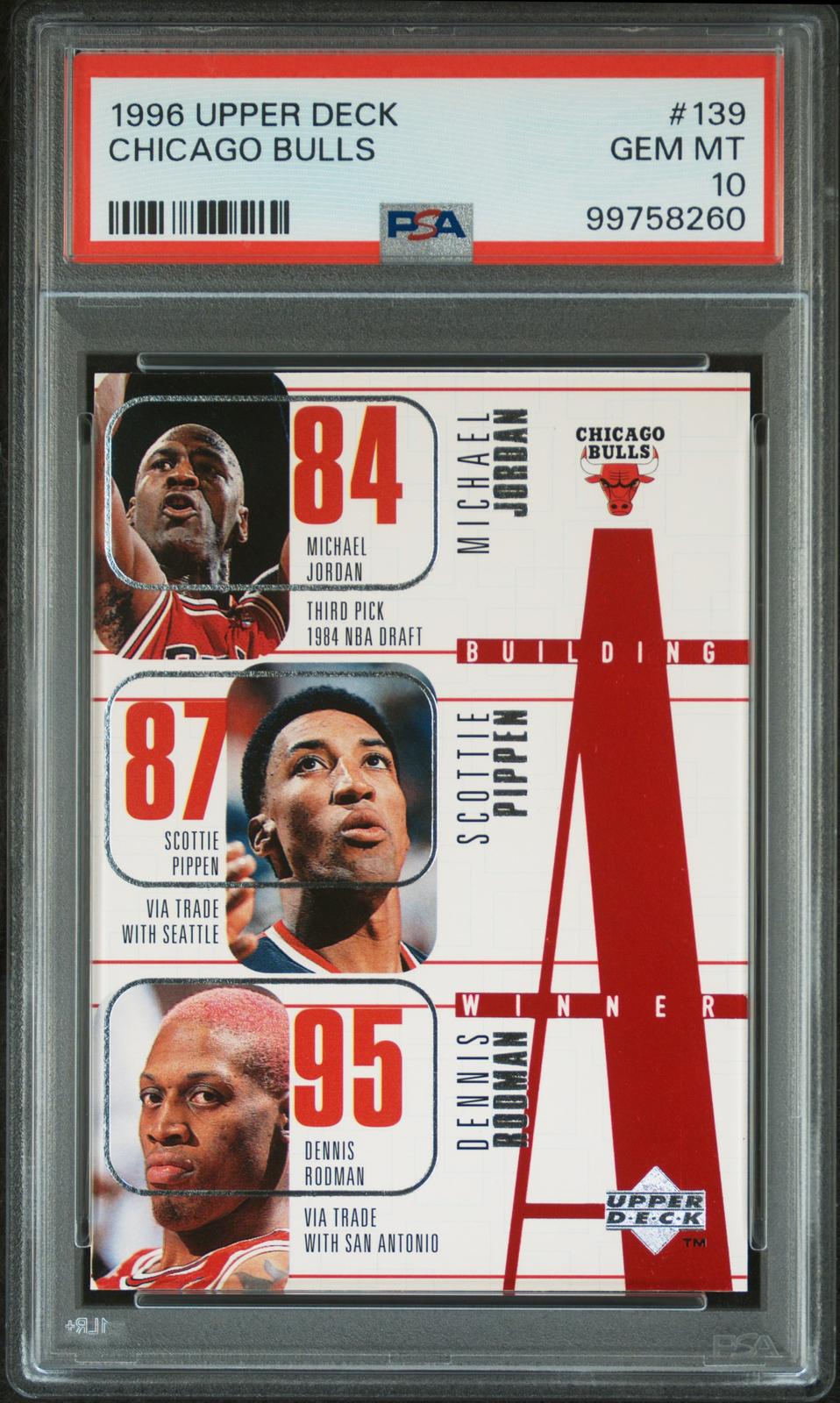 1996 Upper Deck #139 Chicago Bulls PSA 10