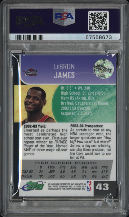 2003 Etopps #43 Lebron James PSA 9
