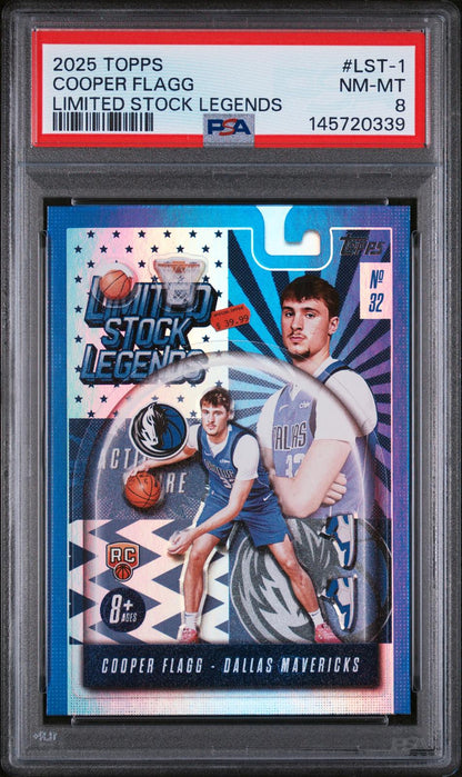 2025 Topps Limited Stock Legends #LST-1 Cooper Flagg PSA 8