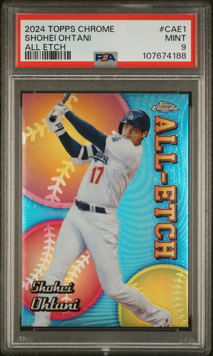 2024 Topps Chrome Chrome All Etch #CAE1 Shohei Ohtani PSA 9