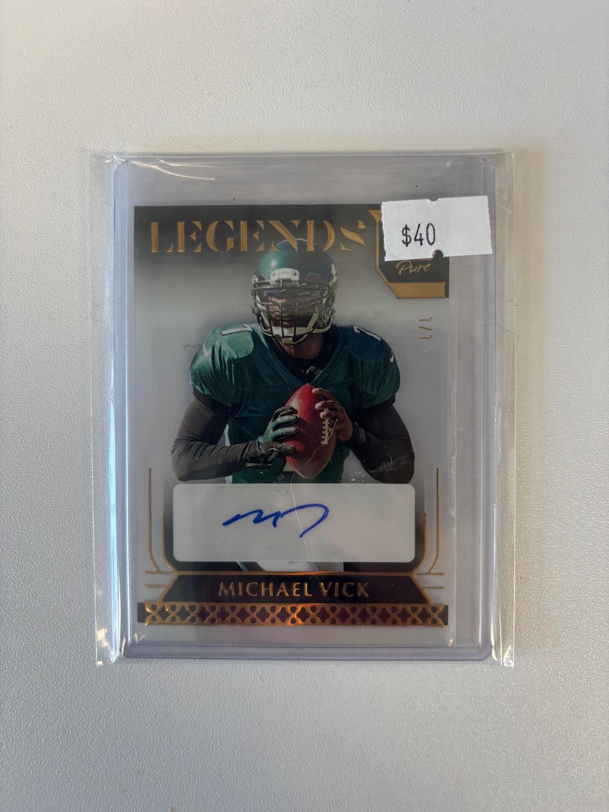 Legends Autographs Holo Michael Vick #/1
