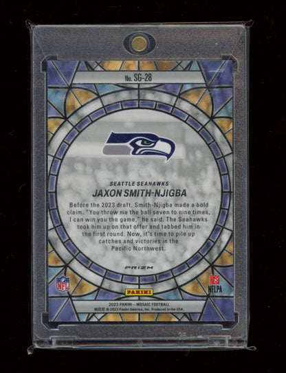 2023 Panini Mosaic #SG-28 Jaxon Smith-Njigba Stained Glass