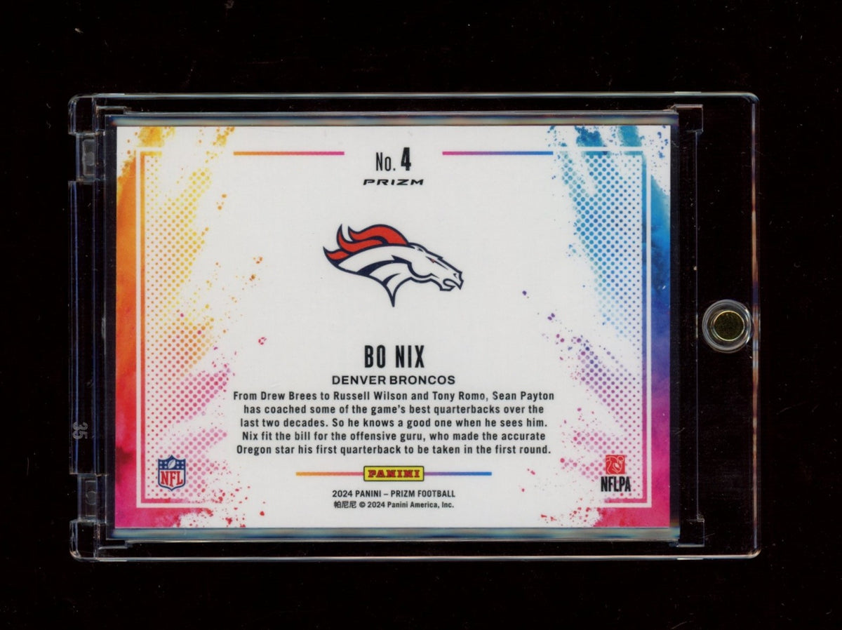 2024 Panini Prizm #4 Bo Nix Color Blast