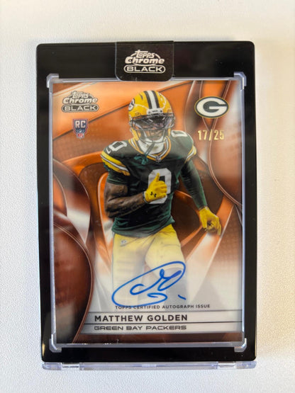 2025 Topps Chrome Black Matthew Golden Autograph /25