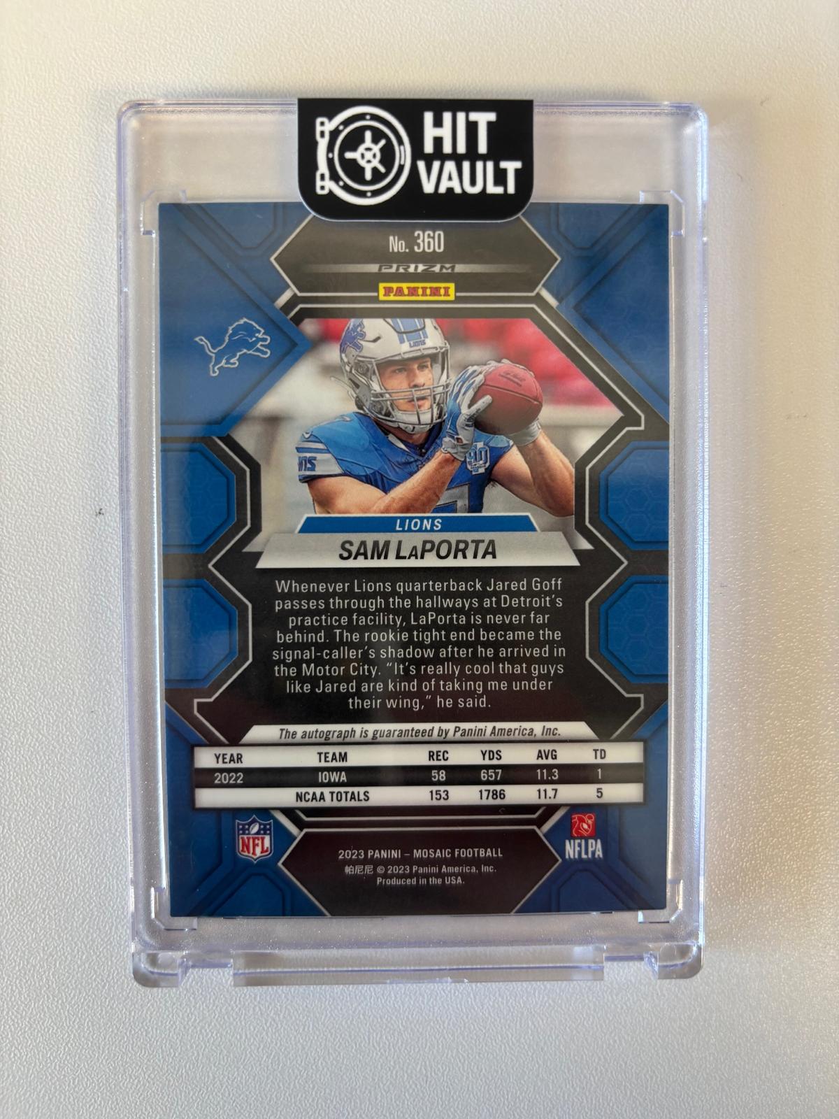 2023 Panini Mosaic #360 Sam LaPorta Rookie Autographs Mosaic