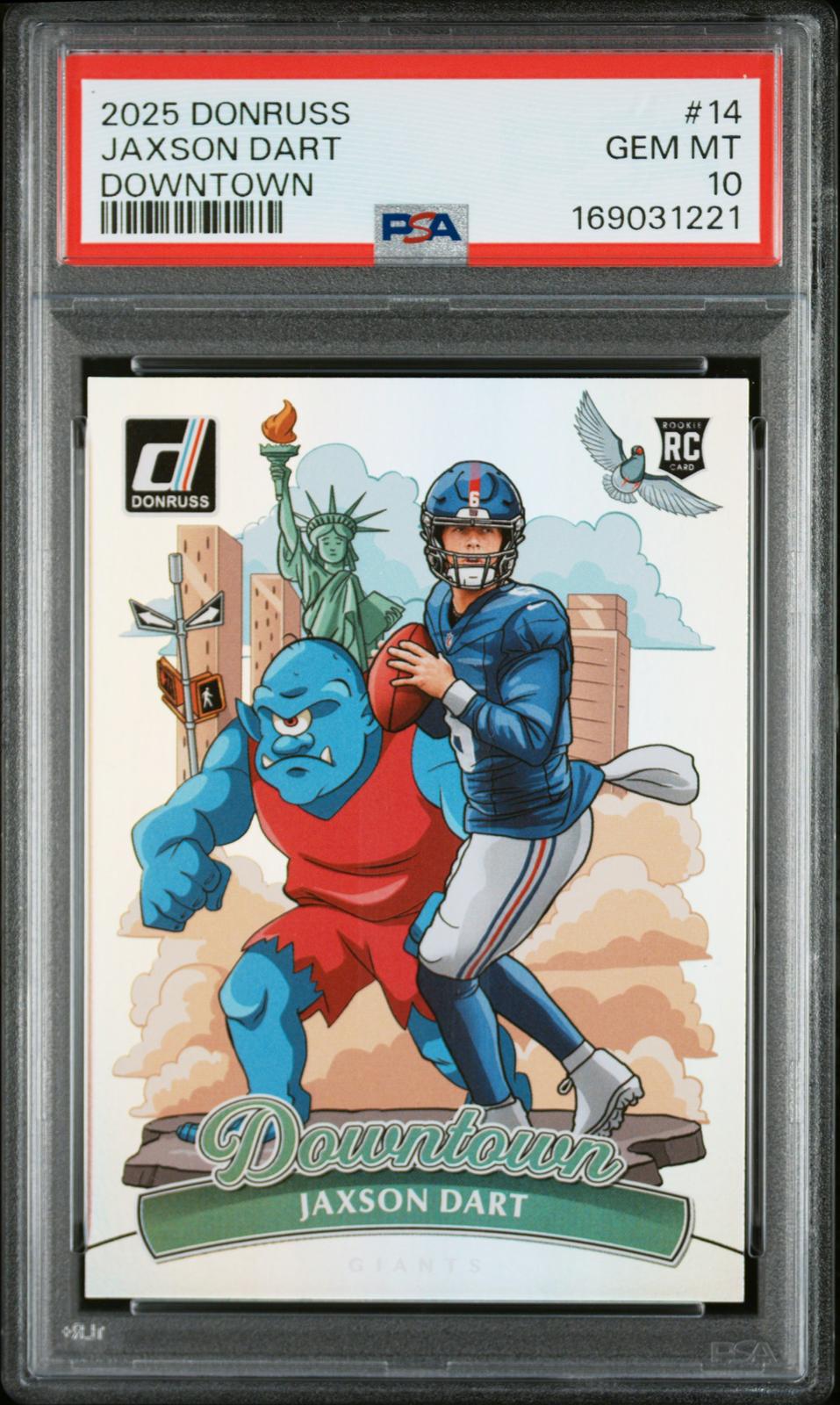 2025 Donruss Jaxson Dart Downtown PSA 10
