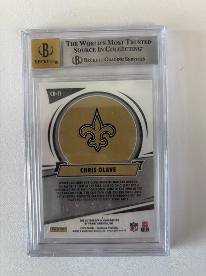 Chris Olave Classic Beginnings Gold /15 BGS 9