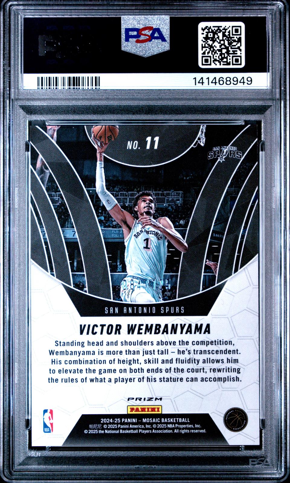 2024 Panini Mosaic Elevate #11 Victor Wembanyama Elevate-Ice PSA 9