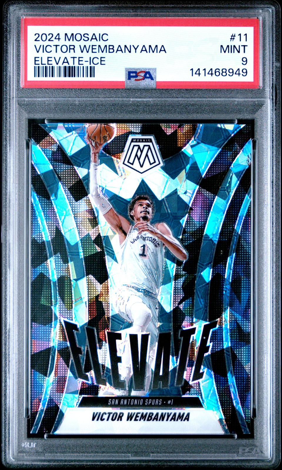 2024 Panini Mosaic Elevate #11 Victor Wembanyama Elevate-Ice PSA 9