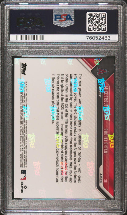2023 Topps Now #36 M.Trout/S.Ohtani PSA 10