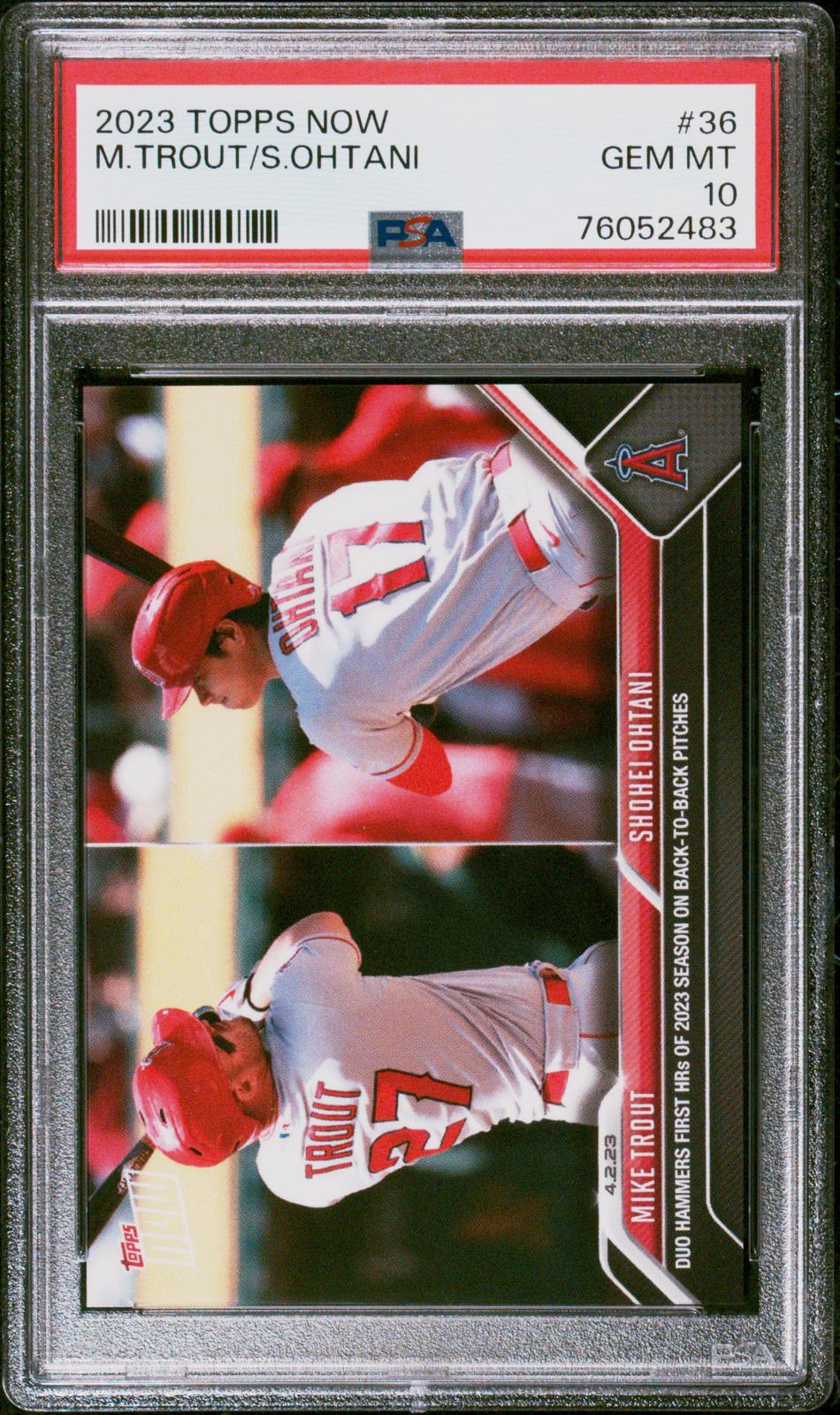 2023 Topps Now #36 M.Trout/S.Ohtani PSA 10