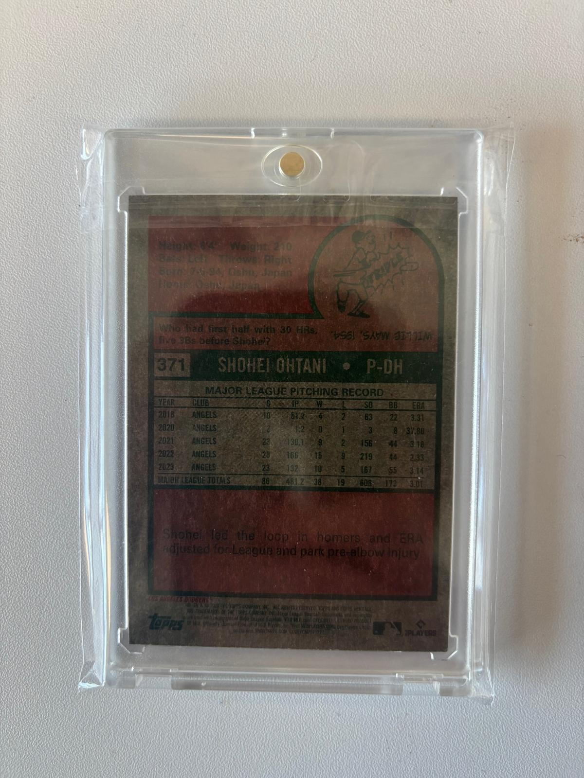 2024 Topps Heritage Shohei Ohtani Chrome Blue Sparkle