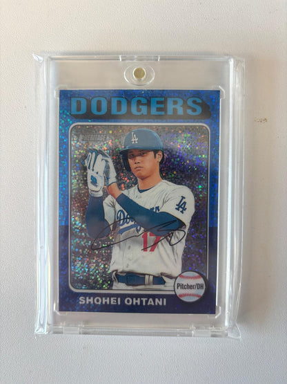 2024 Topps Heritage Shohei Ohtani Chrome Blue Sparkle