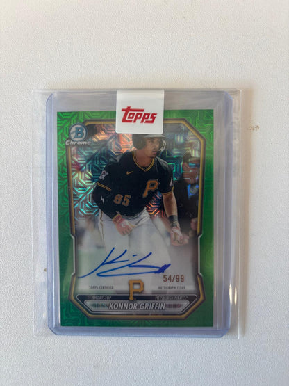 2026 Bowman Chrome Konnor Griffin Auto Green Mojo /99
