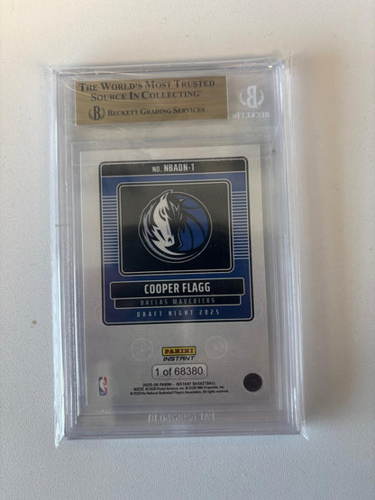2025 Panini Instant NBA Draft Night Cooper Flagg BGS 10